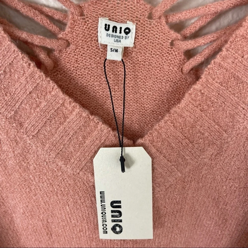 Uniq Back Lacing Slouchy Sweater - Picture 5 of 7